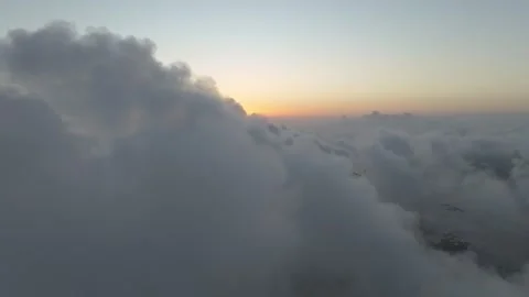Aerial view of sunset sky over tranquil landscape, Mexico. Stock Footage 284848153