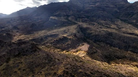Aerial view of Superstition Mountain and Flatiron, United States. Stock Footage 312759864