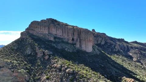 Aerial view of Superstition Mountain, United States. Stock Footage 320165539