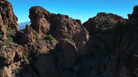 Aerial view of Superstition Mountain, United States. Stock Footage 320165571