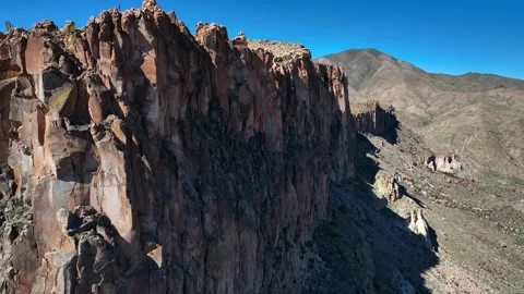 Aerial view of Superstition Mountain, United States. Stock Footage 320165577