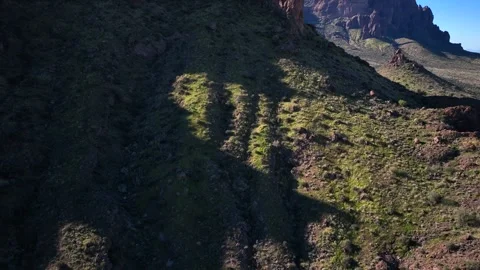 Aerial view of Superstition Mountain, United States. Stock Footage 320165580