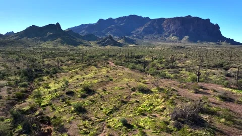 Aerial view of Superstition Mountain, United States. Stock Footage 320165669
