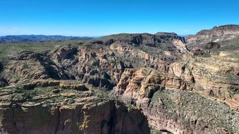 Aerial view of Superstition Mountain, United States. Stock Footage 320165692