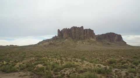 Aerial view of Superstition Mountains Stock Footage 59671264