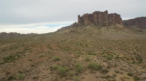 Aerial view of Superstition Mountains Stock Footage 59671686