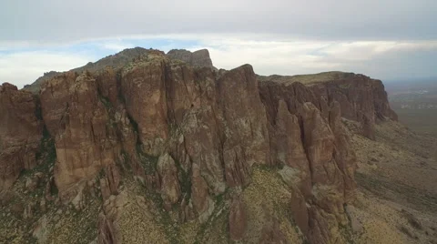 Aerial view of Superstition Mountains Stock Footage 59671927