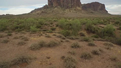 Aerial view of Superstition Mountains Stock Footage 59674002