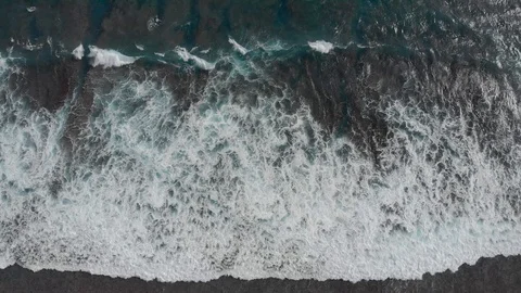 Aerial view of surf with waves from the air. Stock Footage 103515266