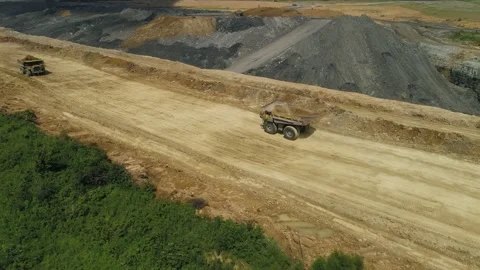 Aerial View of Surface Coal Mining in Indiana 15 Stock Footage 236258327