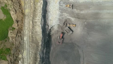 Aerial View of Surface Coal Mining in Indiana 20 動画素材 236258975