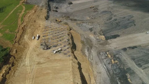 Aerial View of Surface Coal Mining in Indiana 21 Vídeos de archivo 236259003