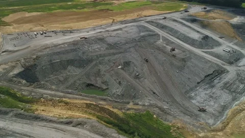 Aerial View of Surface Coal Mining in Indiana 2 Stock-Footage 236312564