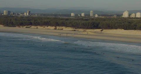 Aerial view Surfers Paradise at sunrise ... | Stock Video | Pond5