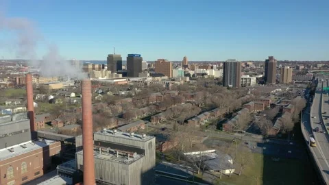 Aerial View of Syracuse NY 動画素材 174895191