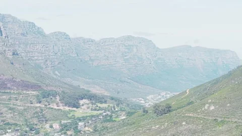 Aerial view of Table Mountain and Lion’s Head Stock Footage 345518678