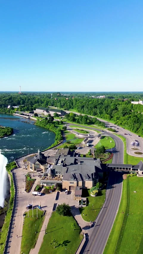 Aerial View of Table Rock Centre at Niagara Falls Video stock 337401810
