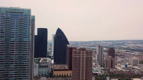Aerial view of Taichung City, Taiwan 스톡 동영상 106662353