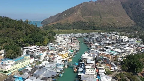 Aerial view of TaiO Stock Footage 125392874