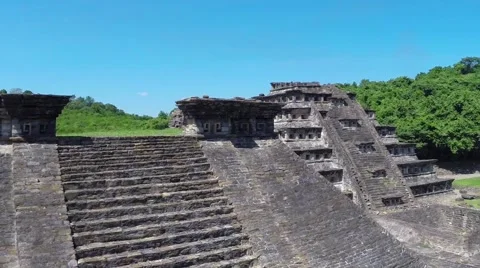 Aerial View Of tajin ruins Stock Footage 50111953