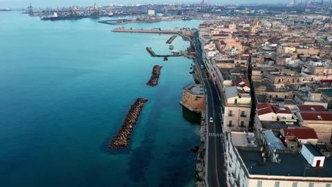 An aerial view of Taranto Stock Footage 160299009