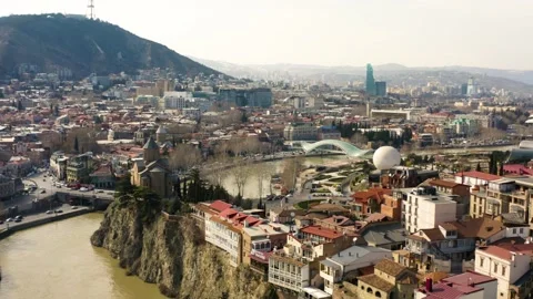 Aerial view of Tbilisi Stock Footage 189407339