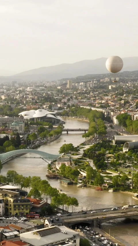 Aerial view of Tbilisi Video stock 232190231