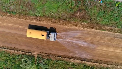 Aerial view of technical car washes racing track Stock Footage 76857856