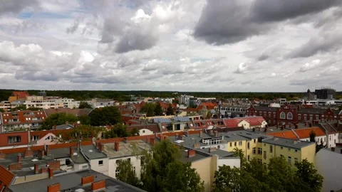 Aerial view of Tegel, Berlin. 4K Drone footage Timelapse Stock Footage 247553995