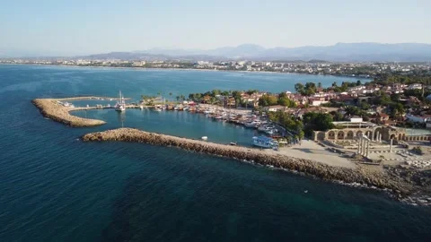 Aerial view of the Temple of Apollo in Side, Turkey Stock Footage 170588764