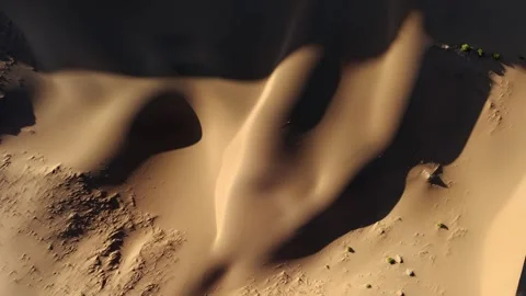 Aerial View of Tengger Desert Dunes at Golden Hour 스톡 동영상 345369865