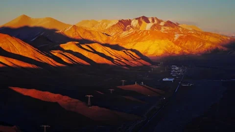 Aerial view of the terrain in Mountain Range Nature Reserve Stock Footage 324993573