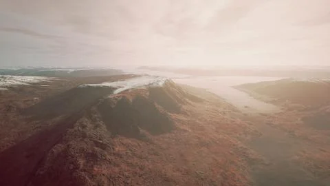 Aerial view of the terrain in Mountain Range Nature Reserve Stock Illustration