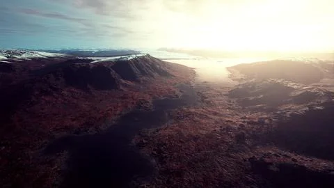 Aerial view of the terrain in Mountain Range Nature Reserve Stock Illustration