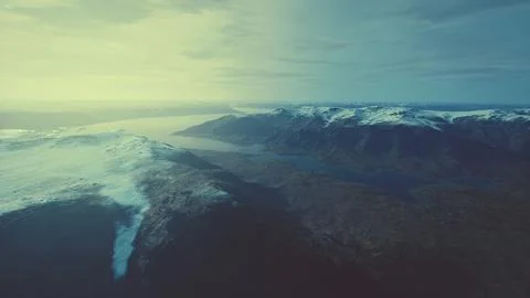 Aerial view of the terrain in Mountain Range Nature Reserve Stock Illustration