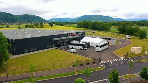 Aerial View Territory And Constructions Of The Modern Plant. Stock Footage 128763735