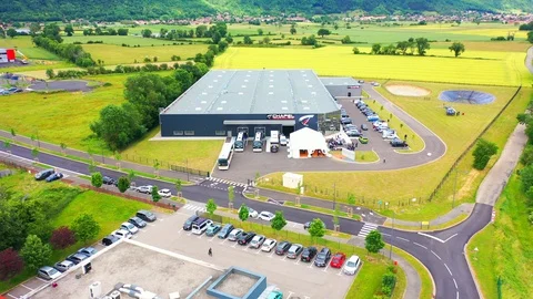 Aerial View Territory And Constructions Of The Modern Plant. Stock Footage 128763882