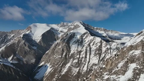 Aerial view, Tête de l'Estrop, French Alps. 45 degree left. Stock Footage 305568376
