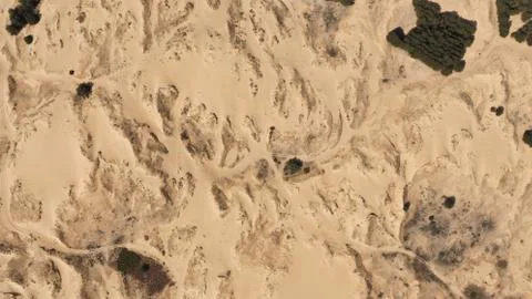 Aerial View of the Textures and Patterns of the Desert Sands. Beautiful lands Stock Photos