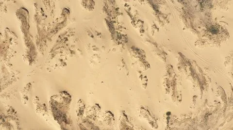Aerial View of the Textures and Patterns of the Desert Sands. Beautiful lands Stock Photos