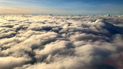 Aerial view. Thick clouds formation. Video stock 125062116