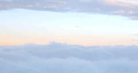 Aerial view of a thick clouds moving slowly and low Stock Footage 108093876