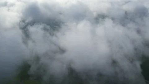 Aerial view of thick gray clouds shot from above. Stock Footage 162797119