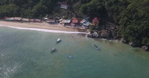 Aerial view of Thomas beach Stock Footage 128745973