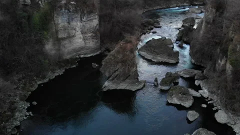 Aerial view of "the three horns" Stock Footage 130196306