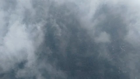 Aerial view Through Clouds Over Wonosari Tea Plantation Stock Footage 346254718