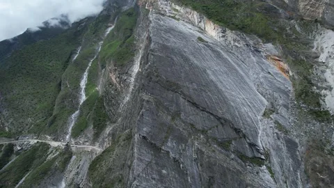 Aerial View of Tiger Leaping Gorge Yangtze River Canyon Lijiang Yunnan China Stock Footage 336622158