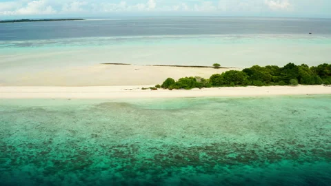 Aerial view of Timba Timba Island, Semporna, Sabah, Malaysia Stock Footage 229216618
