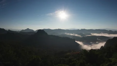 Aerial view Time Lapse, Beautiful landscape sunbeam with. Stock Footage 171963701