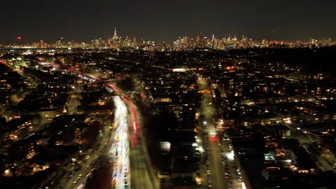 Aerial view time lapse of Brooklyn Stock Footage 301494460